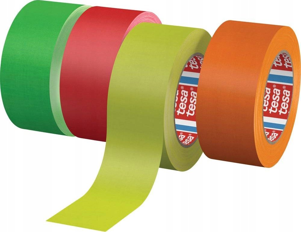 Tesa tesaband duct tape, 25m x 19mm, neon orange