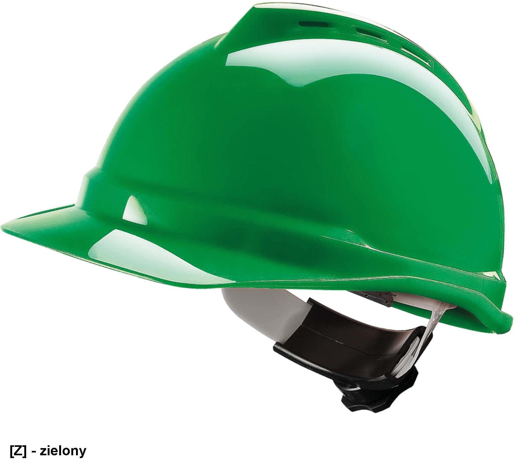 R.E.I.S. Hełm V-GARD 500 wykonany z tworzywa ABS - zielony