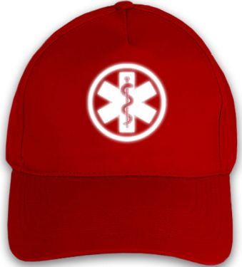 Promostars Czapka classic odblaskowa ESKULAP - czerwona