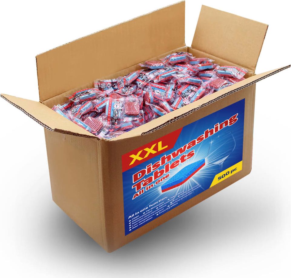 vidaXL Tabletki do czyszczenia zmywarki 12-w-1, 500 szt., 9 kg
