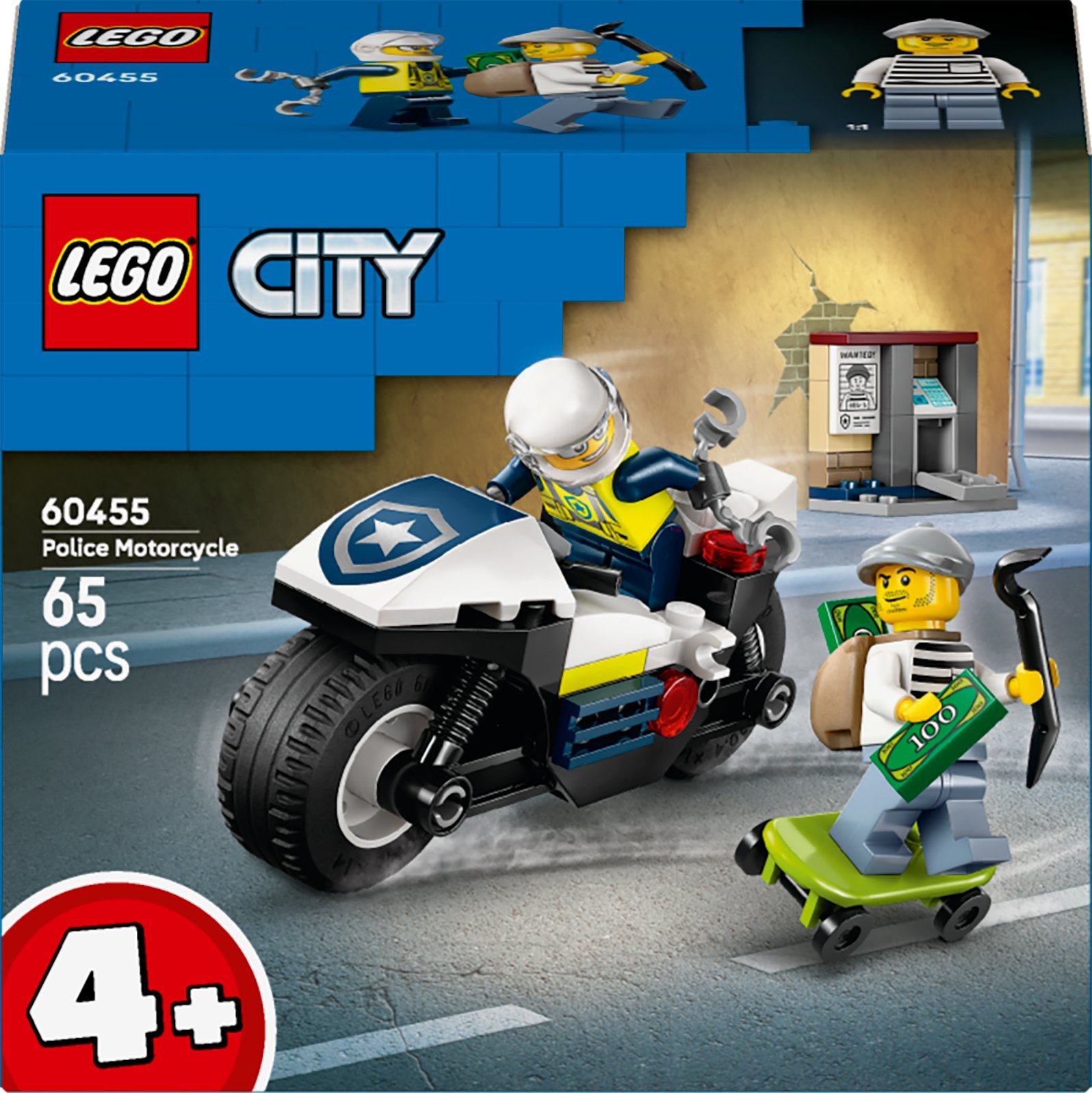 LEGO City Pościg na motocyklu policyjnym (60455)
