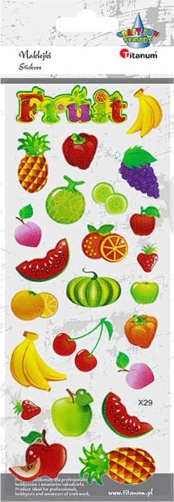 Titanum Naklejki wypukłe miękkie owoce 24szt