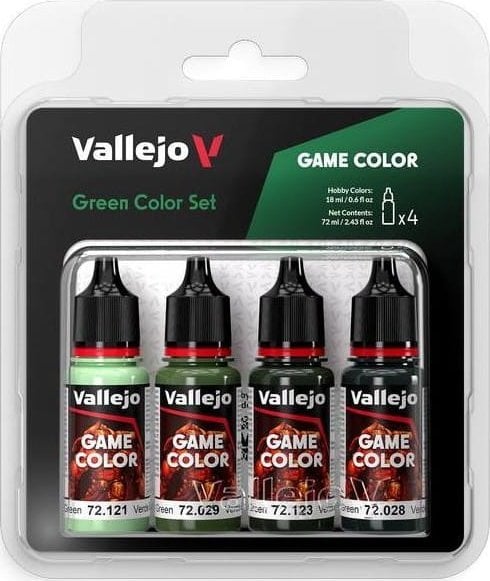 Vallejo Vallejo: 72.384 - Game Color - Green Color Set 4 x (18 ml)