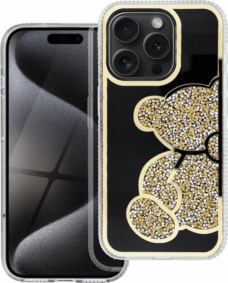 OEM Futerał TEDDY BEAR do IPHONE 14 Pro złoty