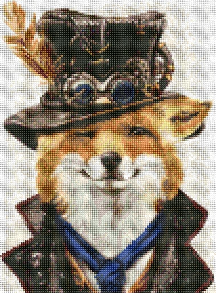 Norimpex Diamentowa mozaika - Steampunkowy lis 30x40cm