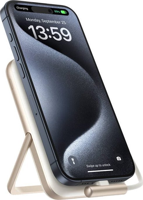 Powerbank magnetyczny Choetech B735 10000mAh 20W PD + kabel USB-C (biały)