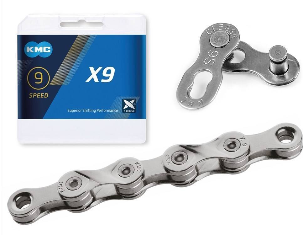 KMC KMC Łańcuch X9 114 ogniw srebrny BOX