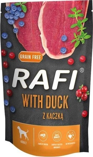 Rafi Mokra karma dla psa Rafi z kaczką saszetka 500 g