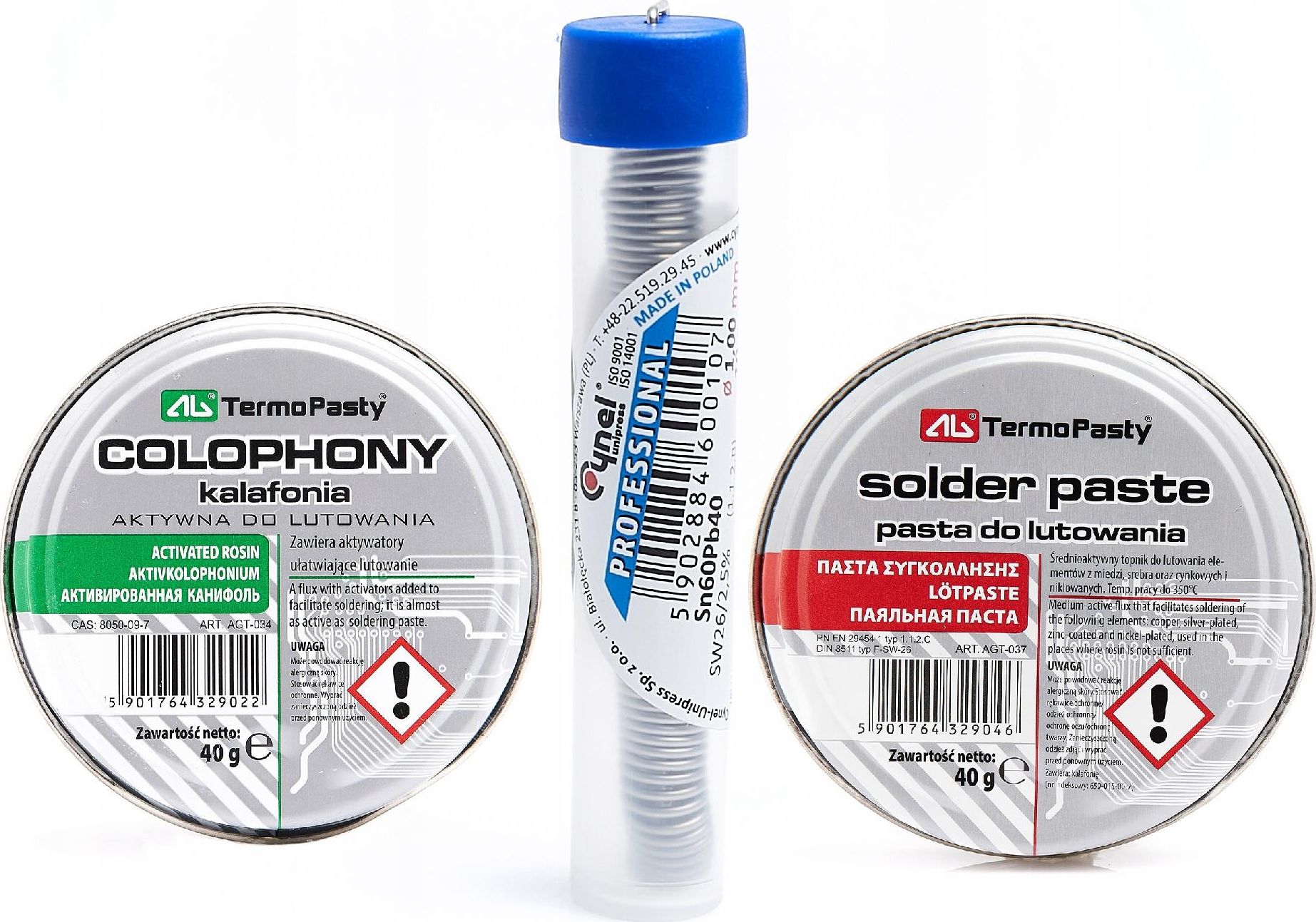 Techrebal Zestaw Cyna 10g + Pasta 40g + Kalafonia 40g