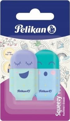 Pelikan 606219 gumka Plastik Wielobarwny 2 szt.
