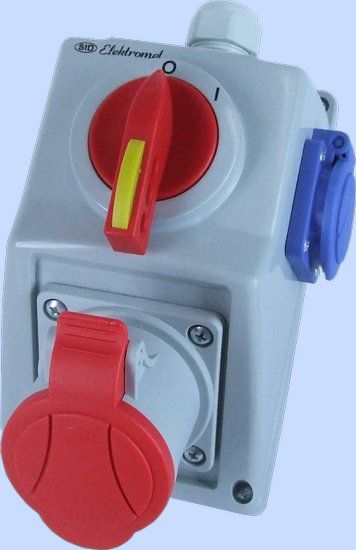 Elektromet Zestaw instalacyjny z rozłącznikiem O-I 1x32A 1x16A 4P 400V IP-54 (974011)