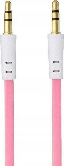 Kabel USB Vega KABEL JACK WTYK-WTYK 0,9M PŁASKI RÓŻOWY 3,5 CALA PINK>