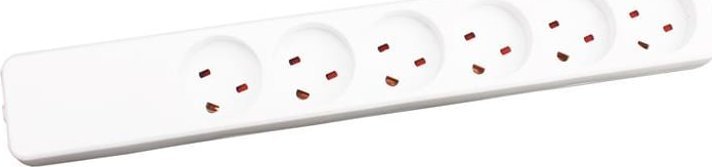 Kabel zasilający Garbot Garbot Z66000108-PA01 rozgałęziacz 6 x gniazdo sieciowe Wewnętrzna Biały