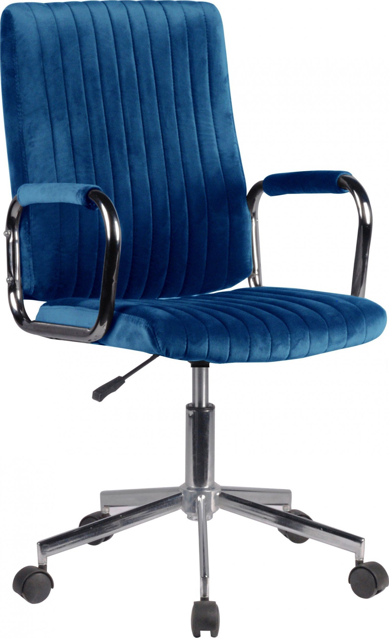 Krzesło biurowe Fabryka Mebli Akord Krzesło welurowe obrotowe FD-24 - Granatowy