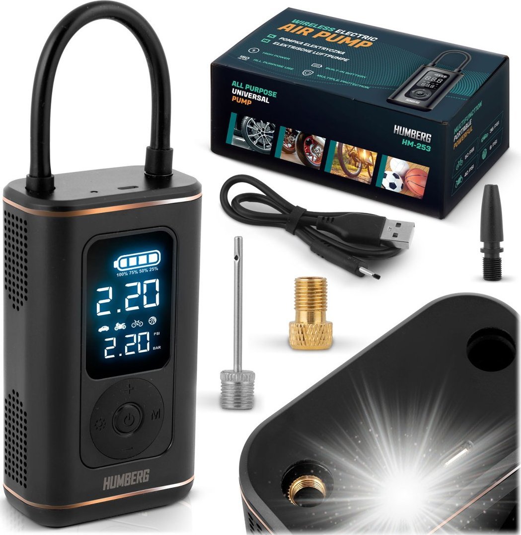 Kompresor samochodowy Humberg Bezprzewodowy kompresor elektryczny HM-253