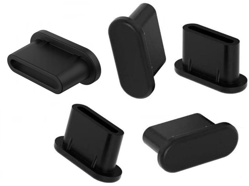 Zaślepka silikonowa USB-C przeciw kurzowi. Zestaw 5 sztuk