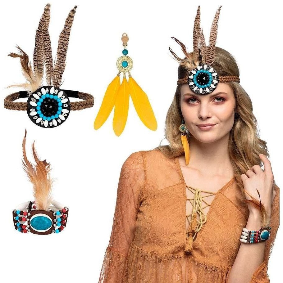 Zestaw Hippie opaska, kolczyki, bransoletka