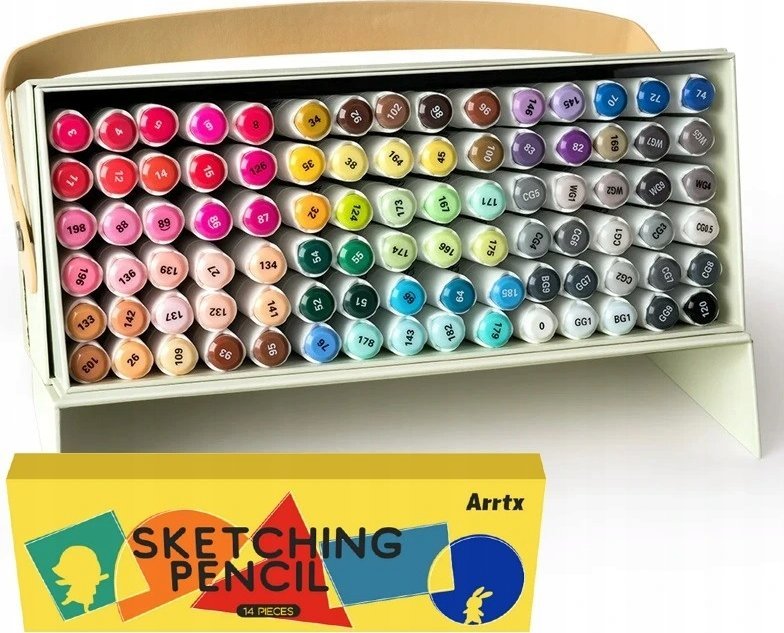 ARRTX Dwustronne markery-flamastry 90 kolorów