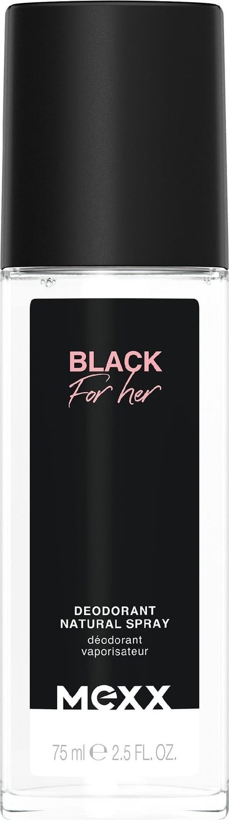 Coty MEXX Dezodorant naturalny spray Black for Her 75 ml