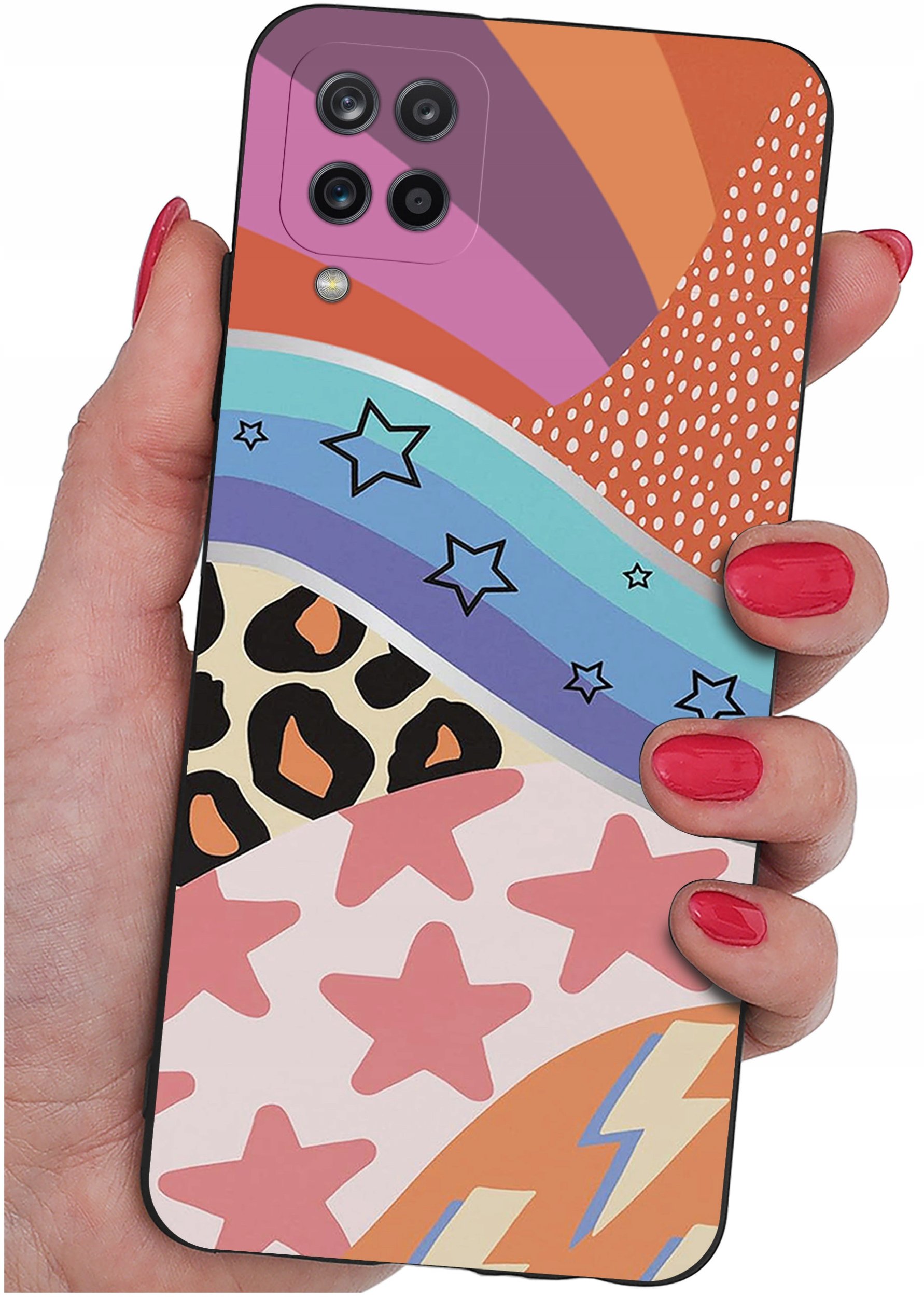 Etui do Samsung Galaxy A12|M12 WZORY |SILIKONOWE MATT CASE + SZKŁO 9H