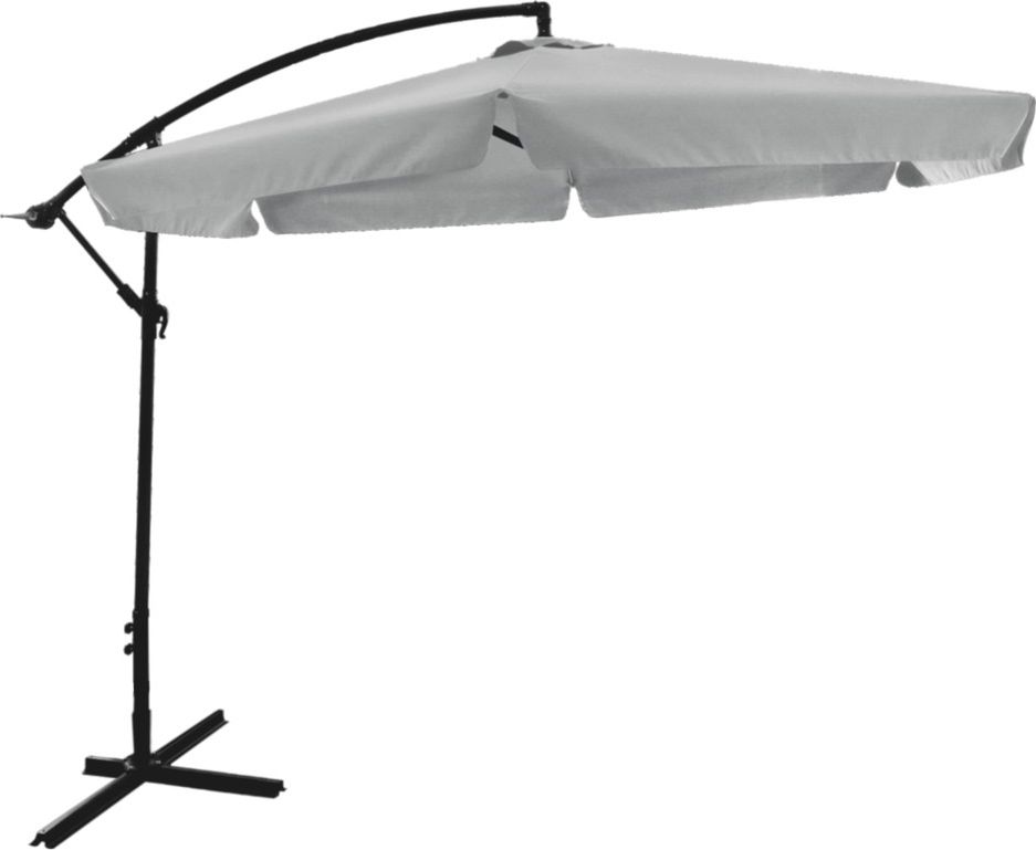 TM Parasol ogrodowy szary śr. 3m na wysięgniku, z pokrowcem