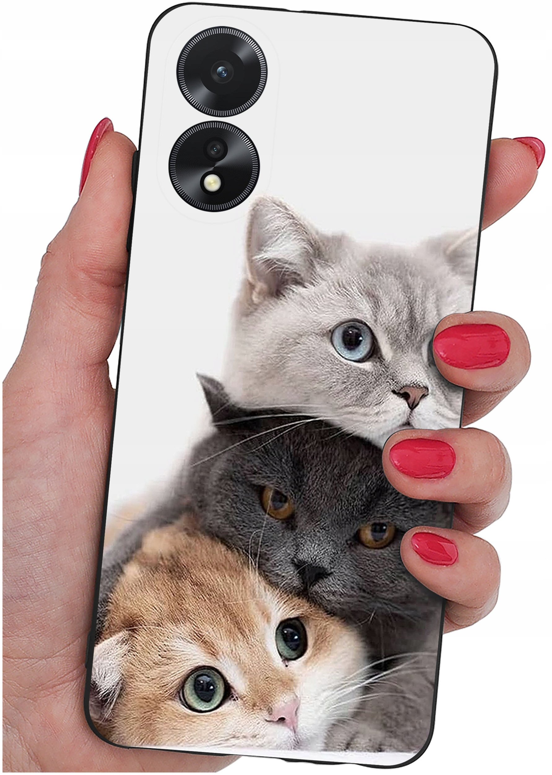 ETUI do Oppo A38 4G WZORY |SILIKONOWE MATT CASE + SZKŁO 9H