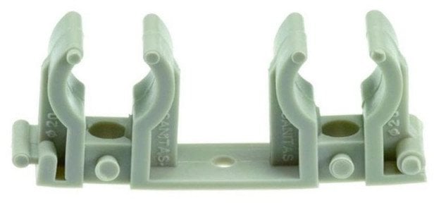 DOUBLE PLUMBING PIPES HOLDER PPR 70.161