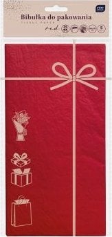 Interdruk Bibułka do pakowania 50x70cm 5 arkuszy czerwona