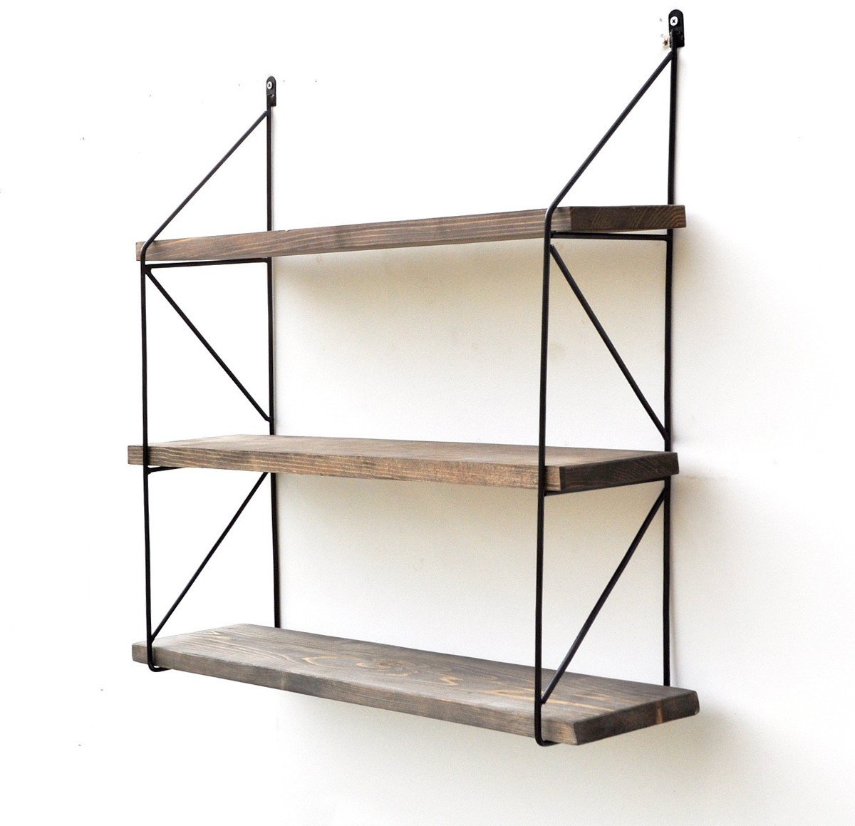 Pakabinama lentyna Kalune Design Wall Shelf 792, 55 cm, tamsiai ruda/juoda