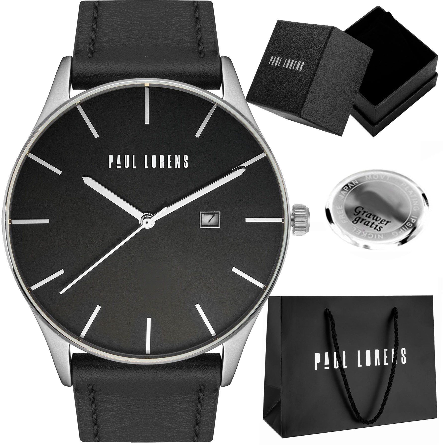 Zegarek męski Paul Lorens - LONGIO-1A1 z grawerem