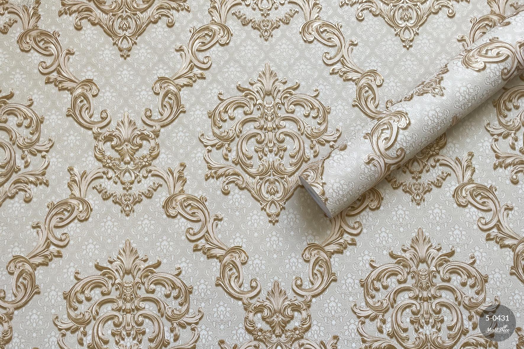 MallDeco TAPETA WINYLOWA MODEL REGHINA DCOR, PIASKOWO-ZŁOTA