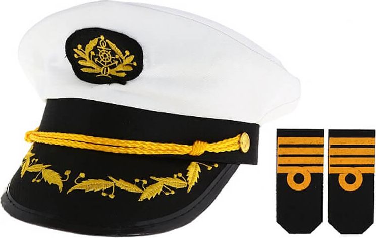 GoDan Czapka marynarza z pagonami - 1 szt. uniwersalny