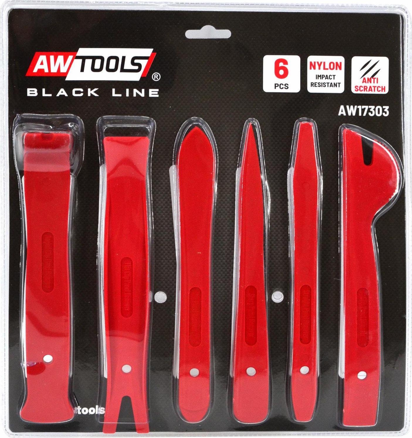 AWTools AWTOOLS ZESTAW ŚCIĄGACZY DO TAPICERKI NYLON 6cz. AW17303