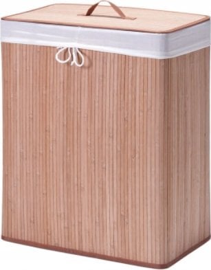 Zeller Bambusowy kosz na pranie, jasny brąz, 104 l,kolor jasnobrązowy, 2-komorowy ZELLER