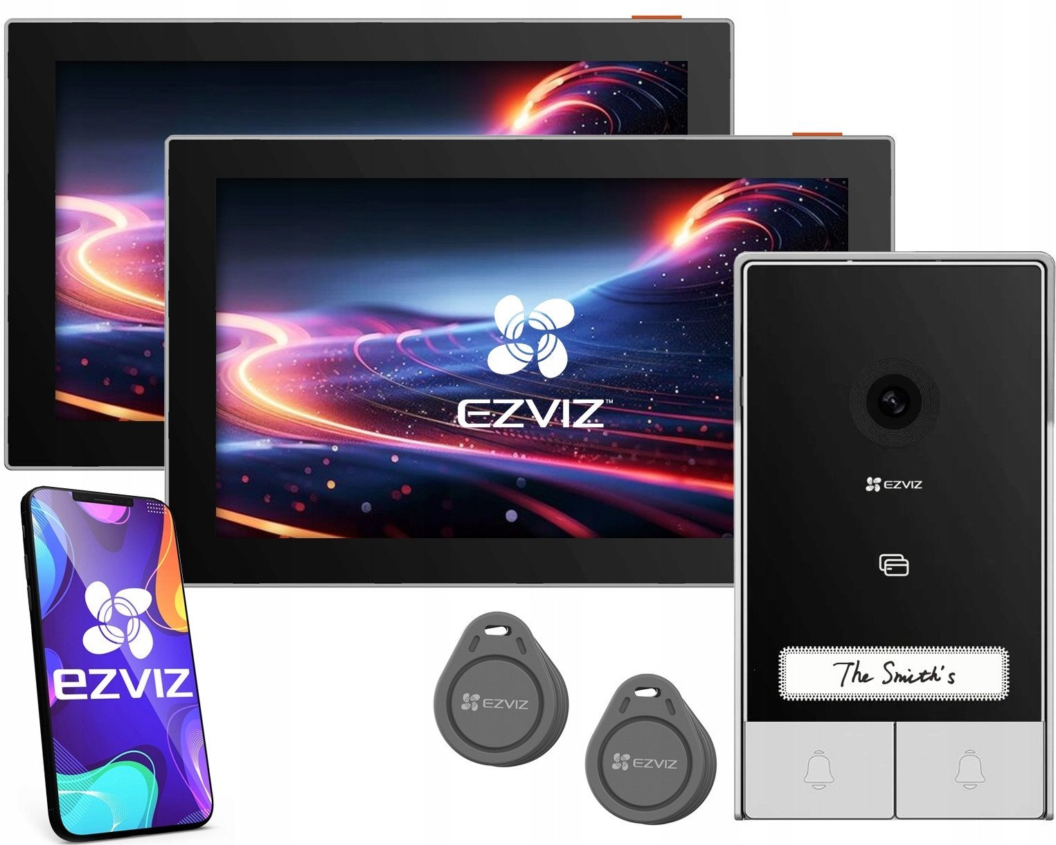 Zestaw wideodomofonowy EZVIZ HP7 z dwoma monitorami