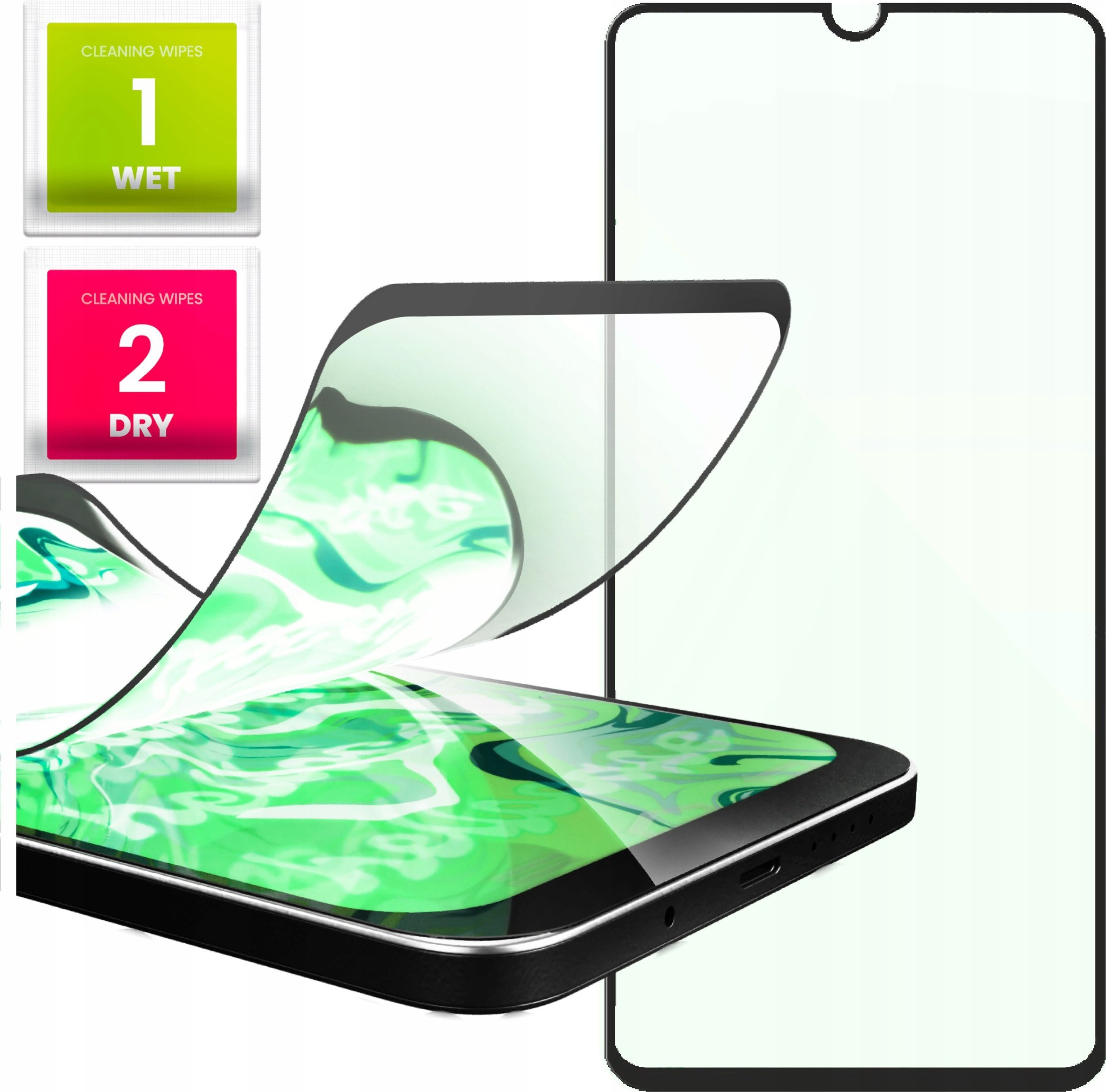 Hello Case Szkło Hybrydowe do Samsung Galaxy A12 (szybka 9H, pełne 5D, ochronne)