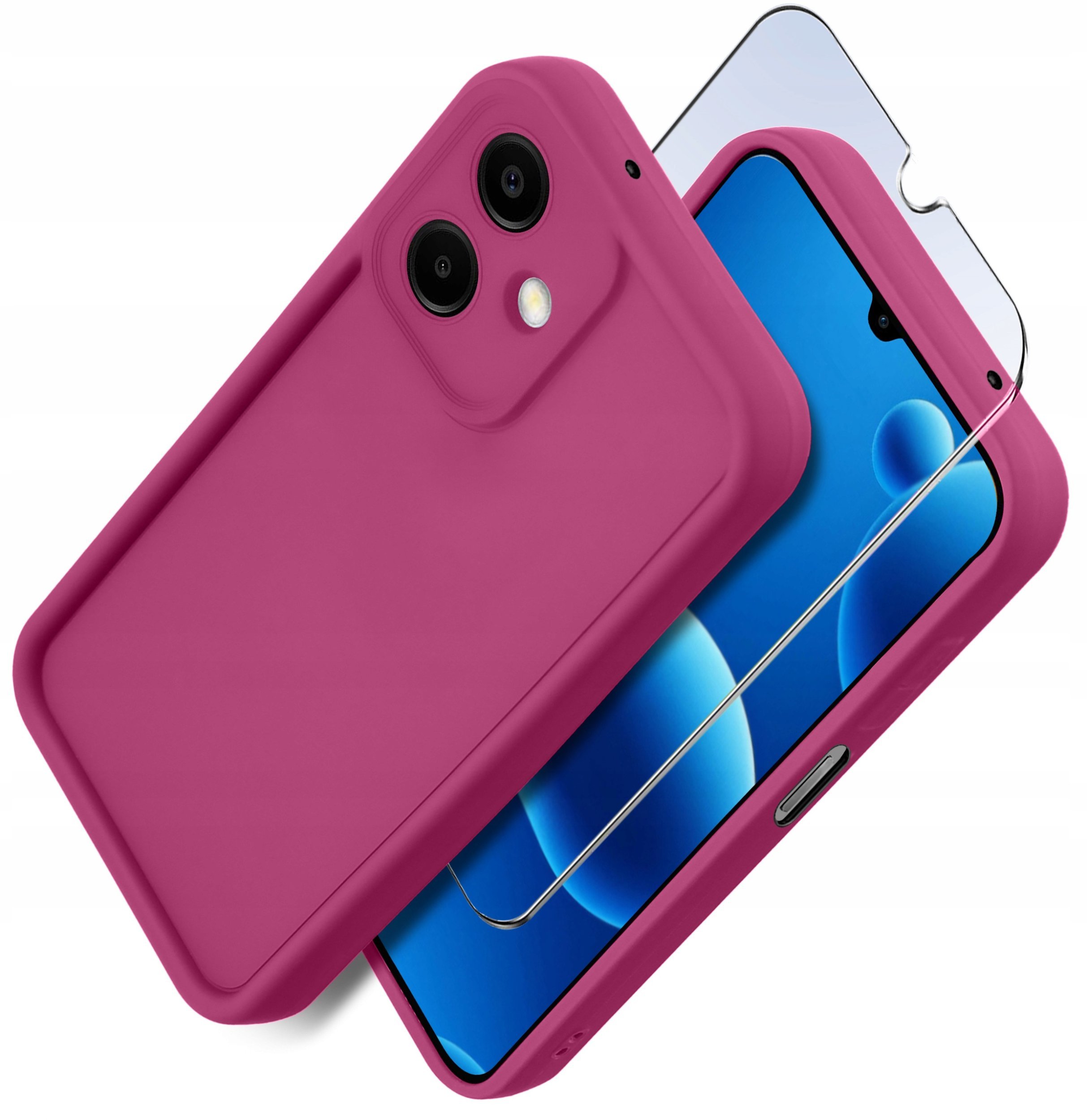 Etui do Samsung A06 | silikonowe MATOWE + Szkło ochronne na ekran