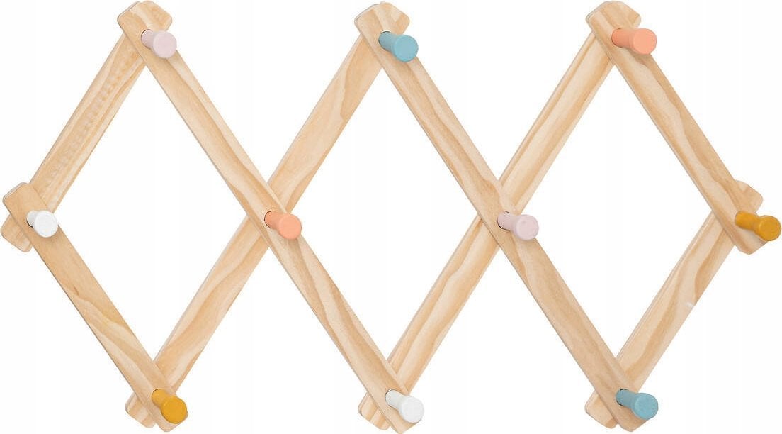 Bino Wieszak dziecięcy na ścianę ACCORDEON, drewniany, 50 x 29 cm