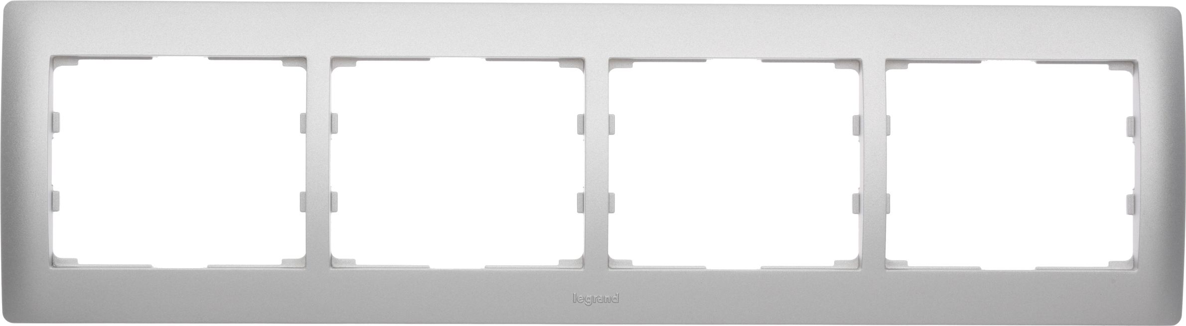 Legrand Ramka poczwórna Sistena Life pozioma metalic 771304