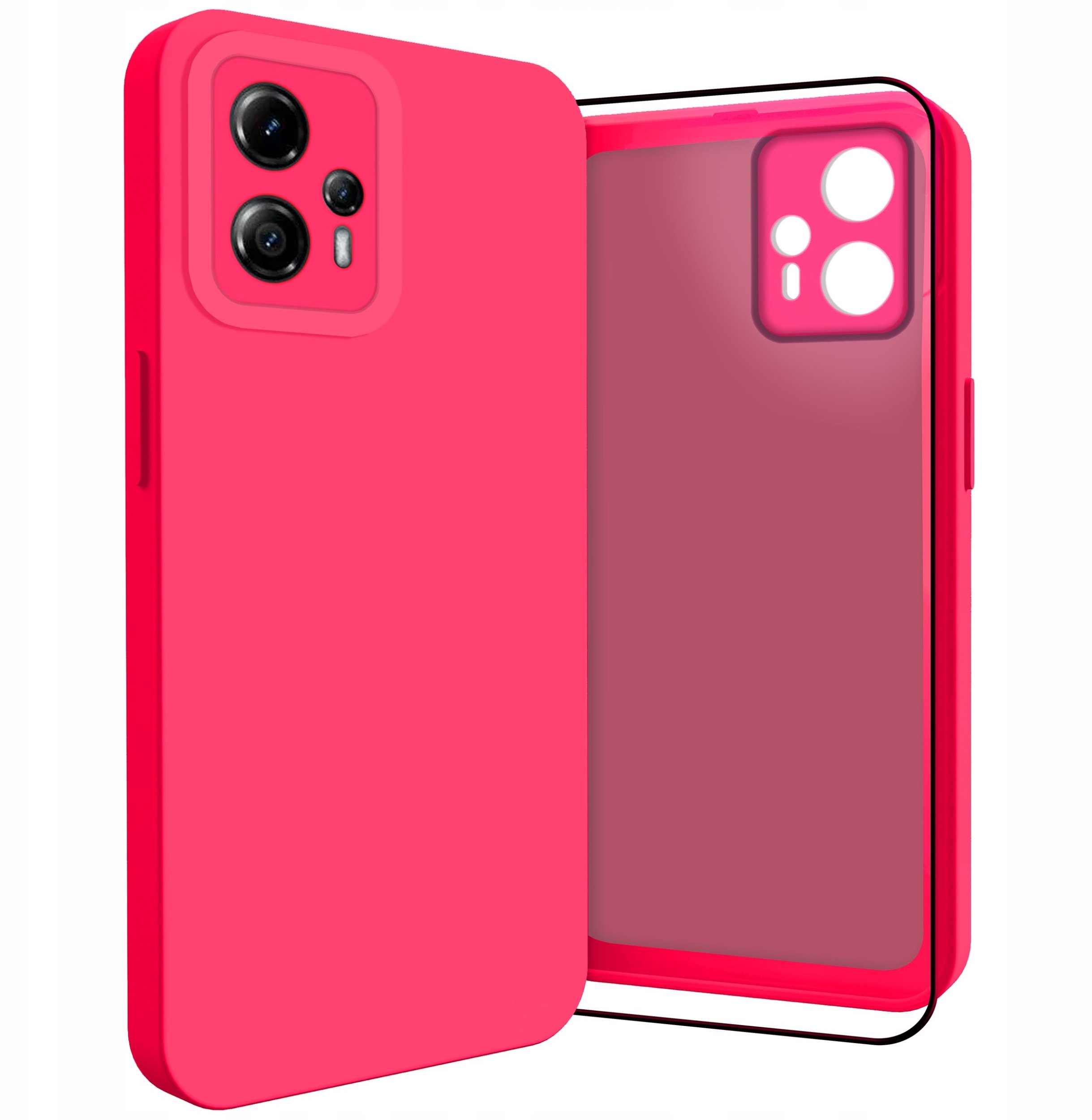 Etui do Motorola Moto G13 / G23 (Osłona Kamery, Fuksjowe, Ochronne) Szkło