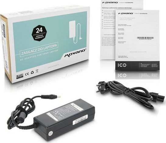 Zasilacz do laptopa Movano 75 W, 2.5 mm, 3.9 A, 19 V (LIT19395)