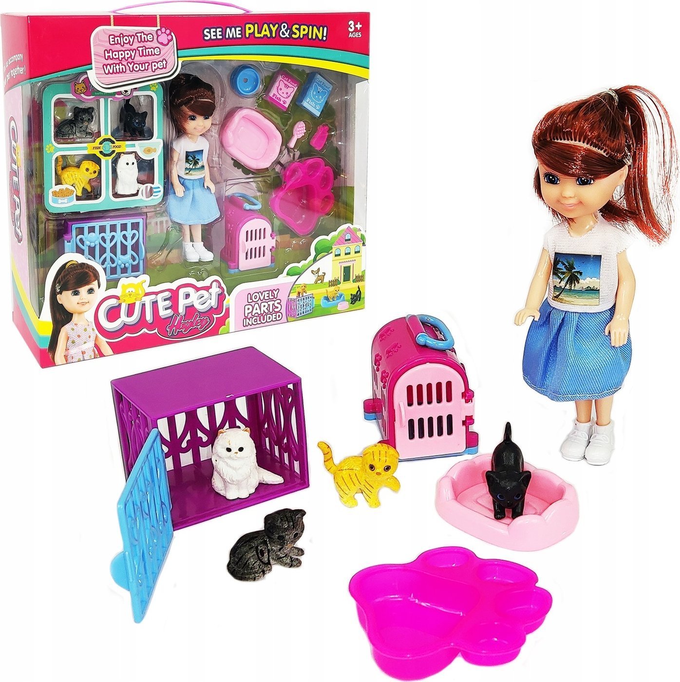 Swede *****Lalka ze zwierzątkami Q6887 70401