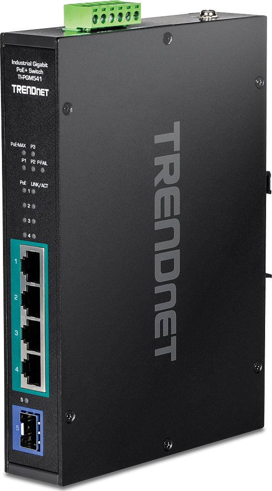 Switch TRENDnet Trendnet TI-PGM541 łącza sieciowe Gigabit Ethernet (10/100/1000) Czarny