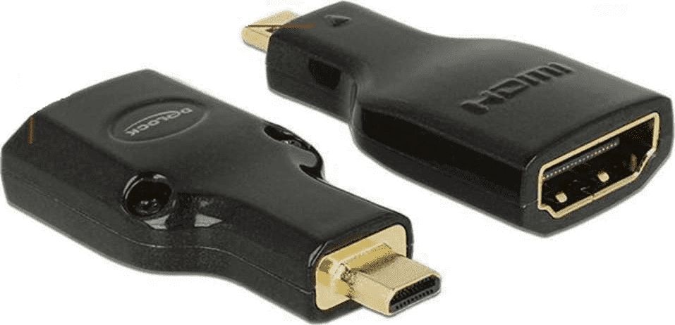 Adapter AV Delock HDMI Micro - HDMI czarny (65664)