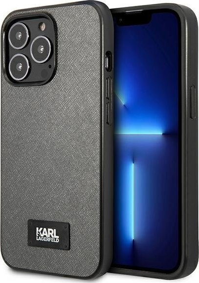 Karl Lagerfeld KLHCP13XSFMP2DG iPhone 13 Pro Max 6,7" hardcase srebrny/srebrny Saffiano Plaque