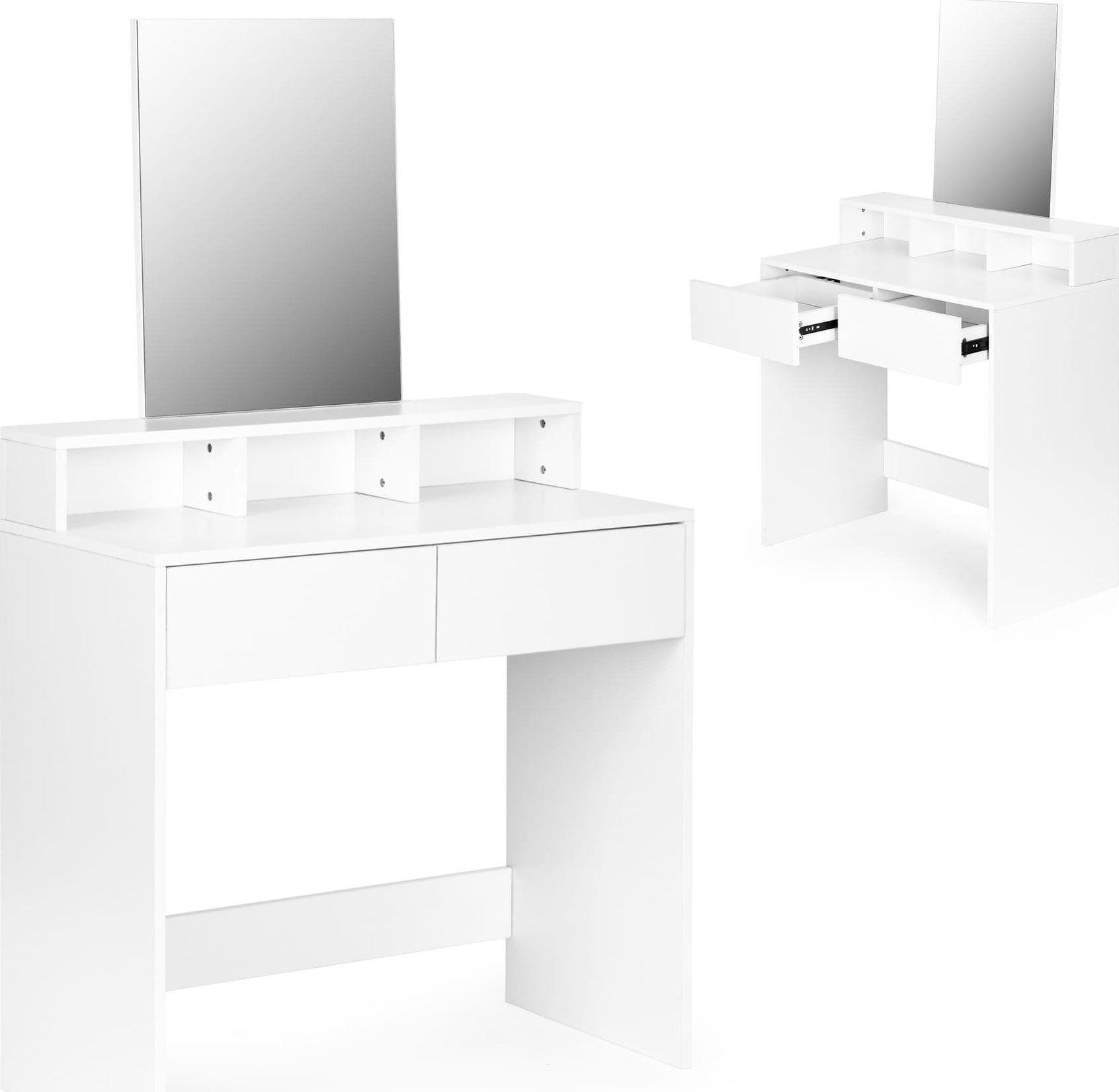 ModernHome Duża nowoczesna toaletka kosmetyczna lustro szuflady