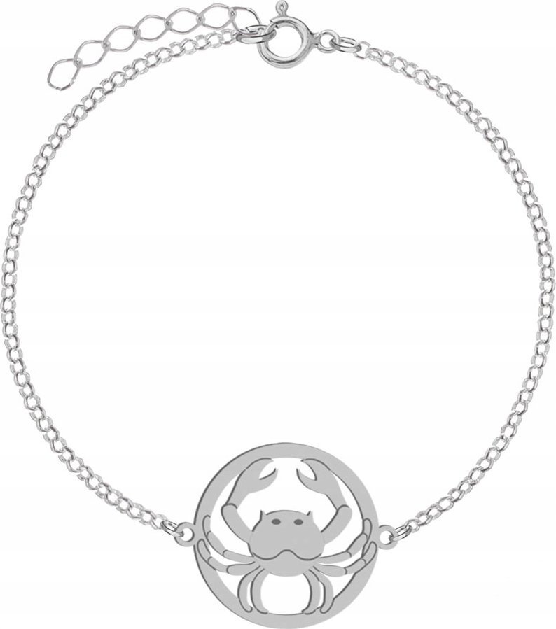 Radziszewska Jewellery Srebrna Bransoletka Znak Zodiaku RAK DEDYKACJA