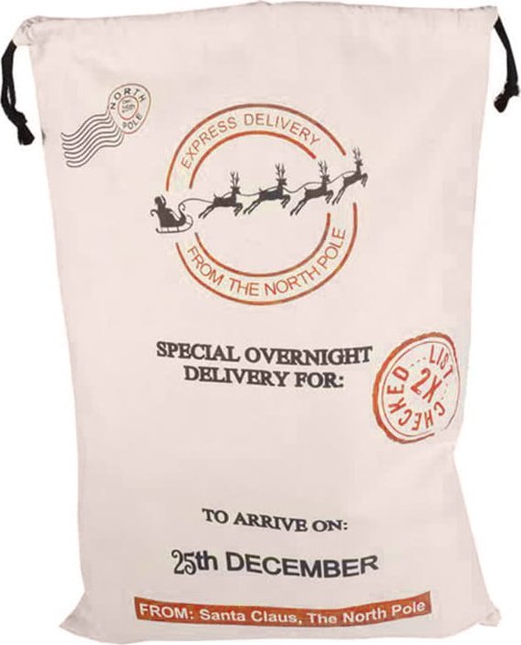 Dekoracja świąteczna ZOLTA Worek jutowy mikołaja pod choinkę Torba na prezenty