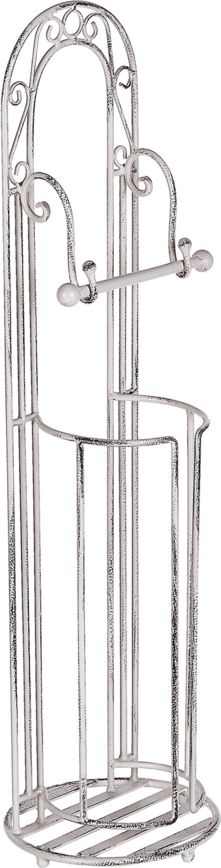 Beliani Metalowy stojak na papier toaletowy biały TEMUCO