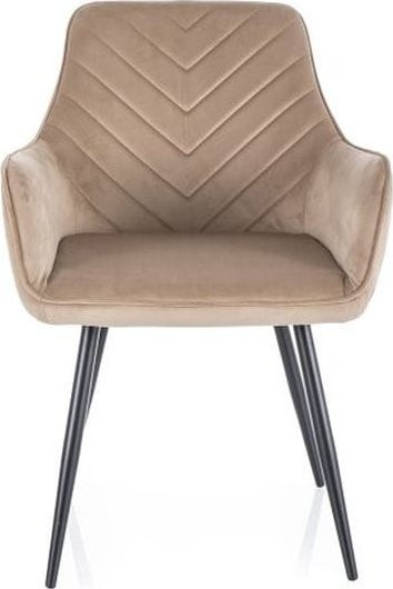 Signal Krzesło tapicerowane FIG VELVET beżowe
